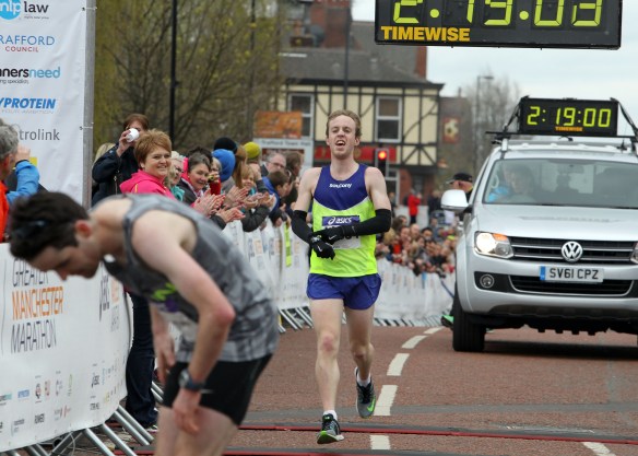 Manchester Marathon 2015  finish mens third