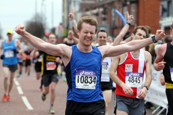 Manchester Marathon 2015  Finish