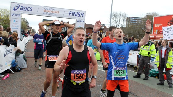 Manchester Marathon 2015  Finish