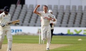 LANCASHIRE COUNTY CRICKET CLUB Emirates Old Trafford LV= County Championship LANCS V GLOUCESTERSHIRE 10/05/15 Day1 Peter Siddall takes the wicket of Smith