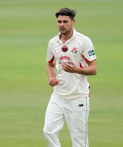 LANCASHIRE COUNTY CRICKET CLUB Emirates Old Trafford LV= County Championship LANCS V GLOUCESTERSHIRE 10/05/15 Day1 Nathan Buck bowling