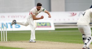 LANCASHIRE COUNTY CRICKET CLUB Emirates Old Trafford LV= County Championship LANCS V GLOUCESTERSHIRE 10/05/15 Day1 Nathan Buck bowling