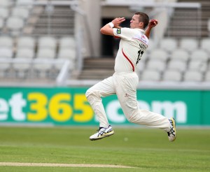 LANCASHIRE COUNTY CRICKET CLUB Emirates Old Trafford LV= County Championship LANCS V GLOUCESTERSHIRE 10/05/15 Day1 peter Siddle bowling
