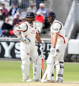 LANCASHIRE COUNTY CRICKET CLUB Emirates Old Trafford LV= County Championship LANCS V GLOUCESTERSHIRE 11/05/15 Day2 Paul Horton and Ashwell Prince