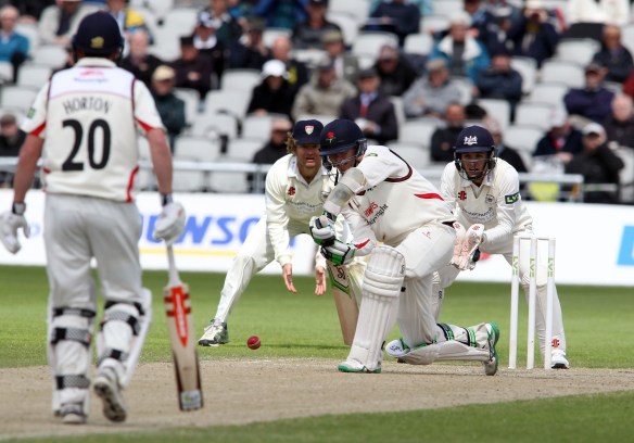 LANCASHIRE COUNTY CRICKET CLUB Emirates Old Trafford LV= County Championship LANCS V GLOUCESTERSHIRE 12/05/15 Day3 Peter Siddle batting