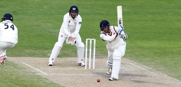 LANCASHIRE COUNTY CRICKET CLUB Emirates Old Trafford LV= County Championship LANCS V GLOUCESTERSHIRE 12/05/15 Day3 Nathan Buck batting