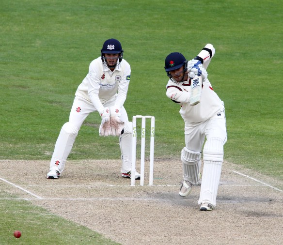 LANCASHIRE COUNTY CRICKET CLUB Emirates Old Trafford LV= County Championship LANCS V GLOUCESTERSHIRE 12/05/15 Day3 Nathan Buck batting