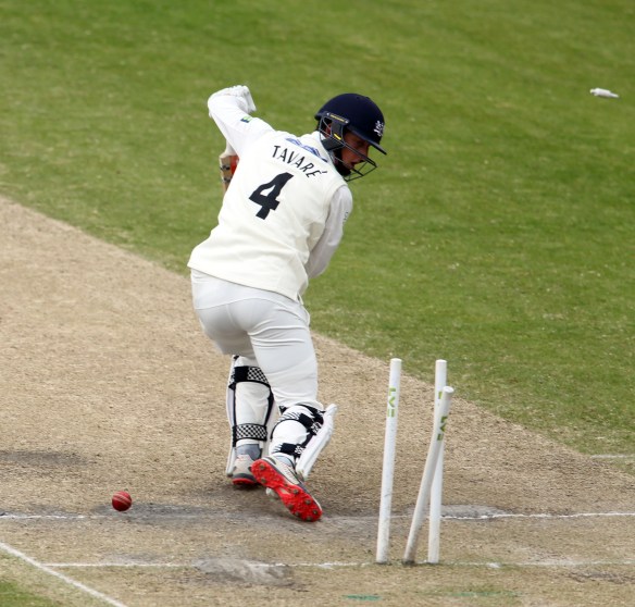 LANCASHIRE COUNTY CRICKET CLUB Emirates Old Trafford LV= County Championship LANCS V GLOUCESTERSHIRE 12/05/15 Day3 Nathan Buck bowls Tavare
