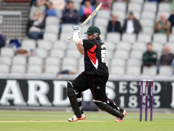 LANCASHIRE COUNTY CRICKET CLUB Emirates Old Trafford NatWest t20 Blast, North Group:  Lancashire Lightning v Leicestershire Foxes 15/05/15 LiecsMJ Cosgrove* c Davies b Bailey