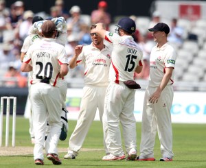 LANCASHIRE COUNTY CRICKET CLUB Emirates Old Trafford Lancashire v Northamptonshire LV= County Championship Division Two, 29/06/15 Keoghc Croft b Kerrigan