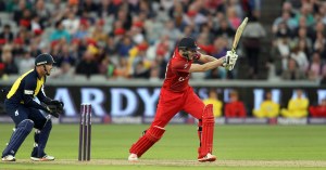 LANCASHIRE COUNTY CRICKET CLUB Emirates Old Trafford Lancashire Lightning v Birmingham Bears Nat West t20 Blast 26/06/15 James Faulkner batting
