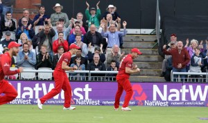 LANCASHIRE COUNTY CRICKET CLUB Emirates Old Trafford Lancashire Lightning v Birmingham Bears Nat West t20 Blast 26/06/15 croft catches mccullen