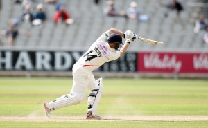 LANCASHIRE COUNTY CRICKET CLUB Emirates Old Trafford Lancashire v Leicestershire LV= County Championship Division Two, 15/06/15 Karl Brown batting