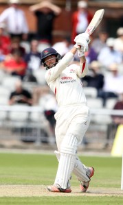 LANCASHIRE COUNTY CRICKET CLUB Emirates Old Trafford Lancashire v Leicestershire LV= County Championship Division Two, 16/06/15 Arron Lilley on his way to 50