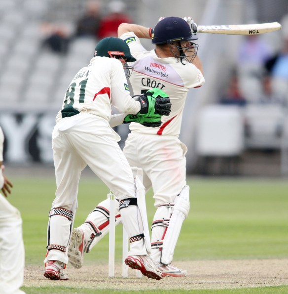 LANCASHIRE COUNTY CRICKET CLUB Emirates Old Trafford Lancashire v Leicestershire LV= County Championship Division Two, 15/06/15 Steven Croft batting