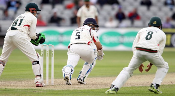 LANCASHIRE COUNTY CRICKET CLUB Emirates Old Trafford Lancashire v Leicestershire LV= County Championship Division Two, 15/06/15 Ashwell Prince batting