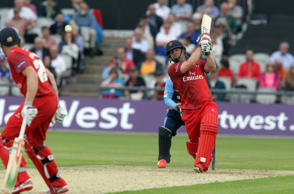 LANCASHIRE COUNTY CRICKET CLUB Emirates Old Trafford Lancashire Lightning v Derbyshire  Nat West t20 Blast 12/06/15 Steven Croft batting