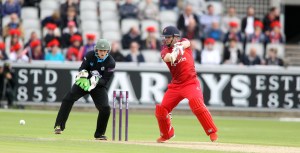 LANCASHIRE COUNTY CRICKET CLUB Emirates Old Trafford Lancashire Lightning v Worcestershire Rapids Nat West t20 Blast 18/06/15 Steven Croft batting