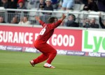 LANCASHIRE COUNTY CRICKET CLUB Emirates Old Trafford Lancashire Lightning v Nottinghamshire Outlaws Nat West t20 Blast 15/07/15 Arron Lilley fantastic catch dismissed Mulaney