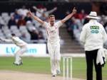 LANCASHIRE COUNTY CRICKET CLUB Emirates Old Trafford Lancashire v Essex LV= County Championship Division Two, 08/07/15 Toby Lester appeals