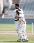 LANCASHIRE COUNTY CRICKET CLUB Emirates Old Trafford Lancashire v Essex LV= County Championship Division Two, 09/07/15 Alex Davies Catches Browne of Lilley bowling