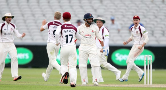 LANCASHIRE COUNTY CRICKET CLUB Emirates Old Trafford Lancs v Northants LV= County Championship Division Two, 02/07/15 Ashwell Prince c Rossington b Stone
