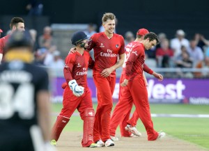 LANCASHIRE COUNTY CRICKET CLUB Emirates Old Trafford Lancashire Lightning v Yorkshire Vikings Nat West t20 Blast 03/07/15 Alex Davies and Tom Bailey