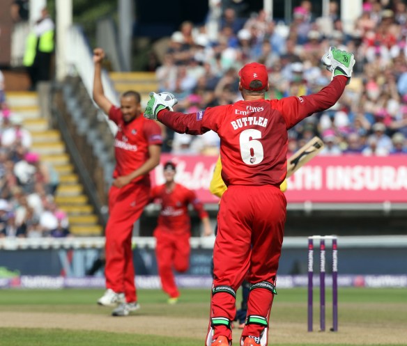 Nat West t20 Blast Finals day Edgbaston semi final LANCASHIRE COUNTY CRICKET CLUB v Hampshire 29/08/15 Lancs wickets Nat West t20 Blast Finals day Edgbaston semi final LANCASHIRE COUNTY CRICKET CLUB v Hampshire 29/08/15