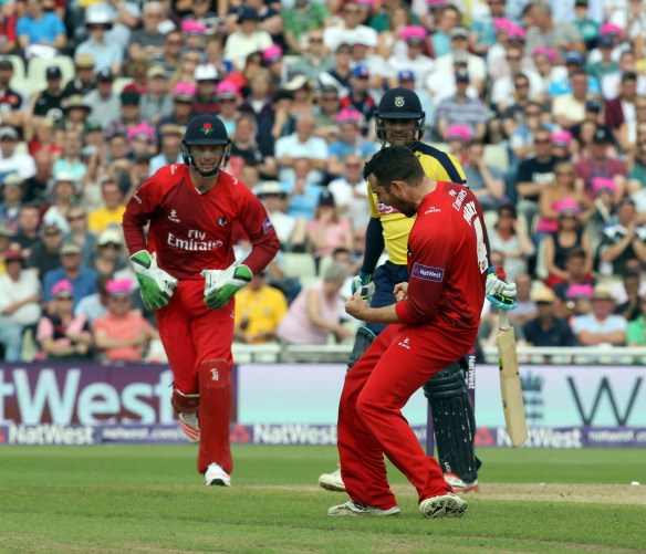 Nat West t20 Blast Finals day Edgbaston semi final LANCASHIRE COUNTY CRICKET CLUB v Hampshire 29/08/15 Lancs wickets Nat West t20 Blast Finals day Edgbaston semi final LANCASHIRE COUNTY CRICKET CLUB v Hampshire 29/08/15