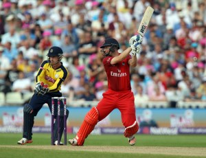 lancs batting Karl Brown Nat West t20 Blast Finals day Edgbaston semi final LANCASHIRE COUNTY CRICKET CLUB v Hampshire 29/08/15