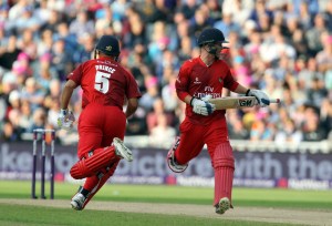 Ashwell Prince Alex Davies lancs batting FINAL Nat West t20 Blast Finals day Edgbaston LANCASHIRE COUNTY CRICKET CLUB V  Northants 29/08/15