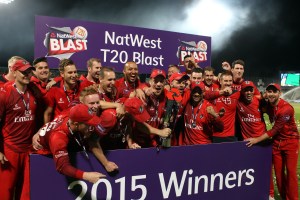 WINNERS of the  FINAL Nat West t20 Blast Finals day Edgbaston LANCASHIRE COUNTY CRICKET CLUB V  Northants 29/08/15