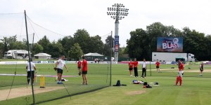 KENT COUNTY CRICKET CLUB t20 blast Quarter final Kent v Lancashire 15/08/15 Lancs in the nets pre match