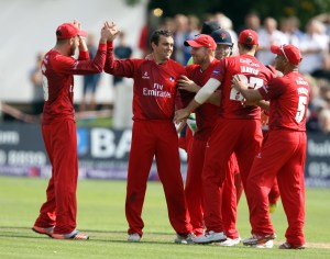 KENT COUNTY CRICKET CLUB t20 blast Quarter final Kent v Lancashire 15/08/15 Jos Buttler takes the catch to dismiss Billings off Steven Parry