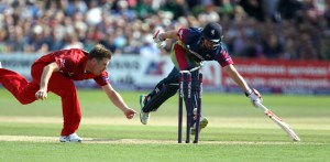 KENT COUNTY CRICKET CLUB t20 blast Quarter final Kent v Lancashire 15/08/15 James Faulkner runs out Cowdrey