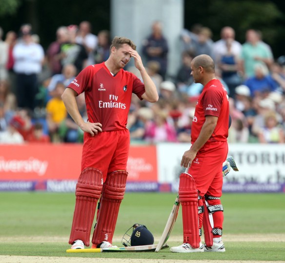KENT COUNTY CRICKET CLUB t20 blast Quarter final Kent v Lancashire 15/08/15 Jos Buttler and Ashwell Prince