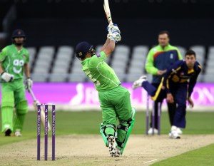 LANCASHIRE COUNTY CRICKET CLUB Emirates Old Trafford Royal London One-Day Cup Lancashire v Glamorgan Ashwell Prince hitting out 19/08/15