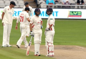 Karl Brown and Steven Croft LANCASHIRE COUNTY CRICKET CLUB Emirates Old Trafford LV= County Championship Lancashire v Glamorgan 22/08/15