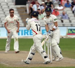 Alex Davies stumps Salter off Simon Kerrigan LANCASHIRE COUNTY CRICKET CLUB Emirates Old Trafford LV= County Championship Lancashire v Glamorgan 22/08/15