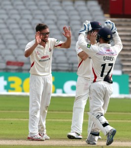 Alex davies stumps Wagg off Simon Kerrigan LANCASHIRE COUNTY CRICKET CLUB Emirates Old Trafford LV= County Championship Lancashire v Glamorgan 24/08/15