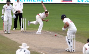 Kyle Jarvis LANCASHIRE COUNTY CRICKET CLUB Emirates Old Trafford LV= County Championship Lancashire v Glamorgan 24/08/15