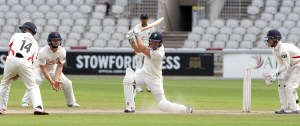 Kyle Jarvis takes the wicket of Bragg c Brown LANCASHIRE COUNTY CRICKET CLUB Emirates Old Trafford LV= County Championship Lancashire v Glamorgan 24/08/15