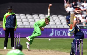 LANCASHIRE COUNTY CRICKET CLUB Emirates Old Trafford Royal London One-Day Cup Lancashire v Warwickshire 02/08/15 Kyle Jarvis