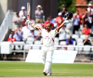 LANCASHIRE COUNTY CRICKET CLUB Emirates Old Trafford Lancashire v Leicestershire LV= County Championship Division Two, 16/06/15 Ashwell Prince reaches his fourth century