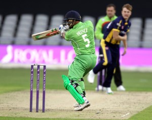 LANCASHIRE COUNTY CRICKET CLUB Emirates Old Trafford Royal London One-Day Cup Lancashire v Glamorgan Ashwell Prince hitting out 19/08/15