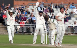 Simon Kerrigan unsucessfull appeal LANCASHIRE COUNTY CRICKET CLUB Emirates Old Trafford LV= County Championship Lancashire v Surrey 15/09/15