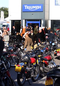 The Distinguished Gentlemens Ride Prostate Cancer UK Youles Triumph Manchester