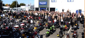 The Distinguished Gentlemens Ride Prostate Cancer UK Youles Triumph Manchester