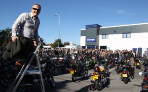 The Distinguished Gentlemens Ride Prostate Cancer UK Youles Triumph Manchester