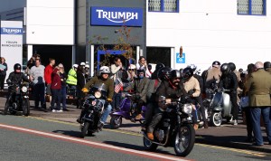 The Distinguished Gentlemens Ride Prostate Cancer UK Youles Triumph Manchester